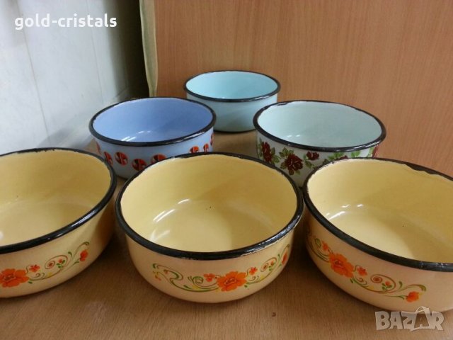 Сервиз емайлирани купи