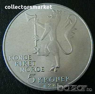 5 крони 1978, Норвегия, снимка 2 - Нумизматика и бонистика - 15951980