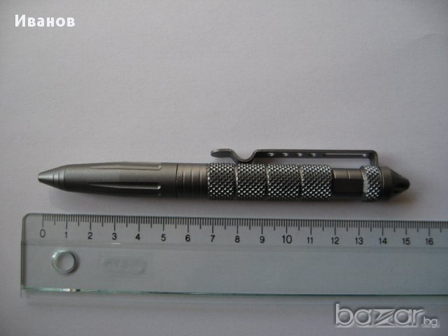 Алуминиева химикалка за тактическа отбрана и самозащита, снимка 4 - Екипировка - 17671529