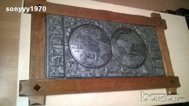 sold out//ПОРЪЧАНА-Масивна картина-олово/дърво 95/57см-внос швеицария, снимка 2 - Антикварни и старинни предмети - 16707329