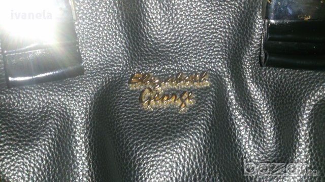 Черна кожена дамска чанта, снимка 11 - Чанти - 11954053