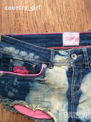 superdry hot.pant. - страхотни дънкови къси панталони КАТО НОВИ, снимка 8 - Къси панталони и бермуди - 25279918