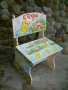 дървен детски рисуван стол, снимка 7