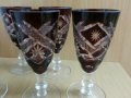 Сервиз кристални чаши цветен кристал , снимка 6