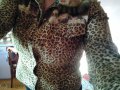уникално сако Scupin в леопаров десен с яка от естествен косъм, снимка 3