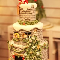 3D Голям Дядо Коледа и подаръци силиконов молд форма декор торта фондан шоколад украса и др, снимка 2 - Форми - 20658027
