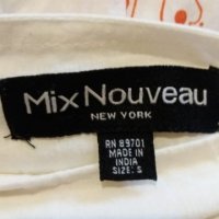 Дам.пола-"Mix Nouveau"/памук/-бяла+червено. Закупена от Италия., снимка 3 - Поли - 21942774