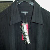 мъжка черна риза с дълъг ръкав- T43/44, снимка 3 - Ризи - 26149145