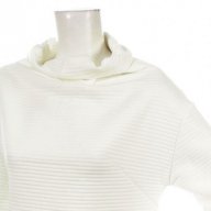 Снежно бяла рокля  блуза  туника  изчистен стилен модел, снимка 2 - Блузи с дълъг ръкав и пуловери - 17227291