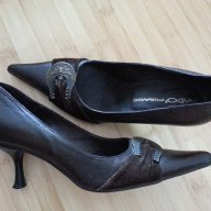 Обувки тъмнокафяви малък размер 35, снимка 1 - Дамски обувки на ток - 12015393