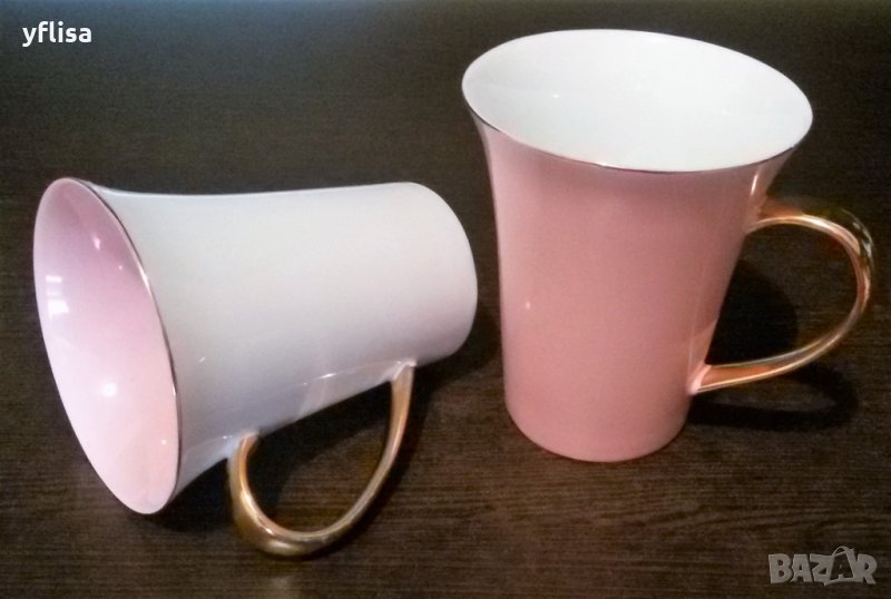 Розов комплект от две чаши -  350 мл. , снимка 1