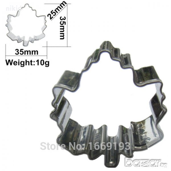 мини Есенно листо метален резец тесто декорация украса фондан торта мъфини декор, снимка 1