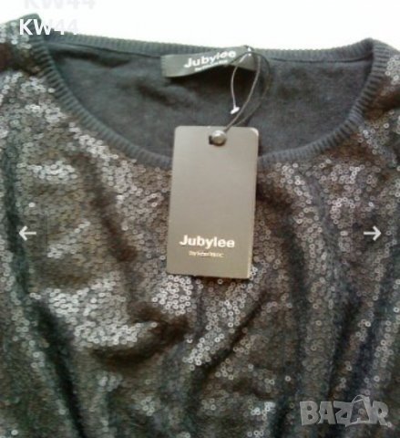 Нов пуловер с пайети, снимка 3 - Блузи с дълъг ръкав и пуловери - 23047984