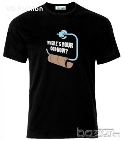 Мъжка тениска Where Is Your God Now Funny, снимка 1