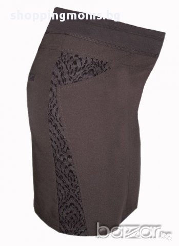 Пола за макси дами и бременни 0672 черна+дантела 