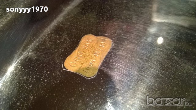 Oro 24k inox 18/10-поднос с позлата-45/31см-внос швеицария, снимка 6 - Други - 15461773