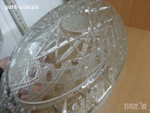  кристална купа овална, снимка 9 - Антикварни и старинни предмети - 24537685