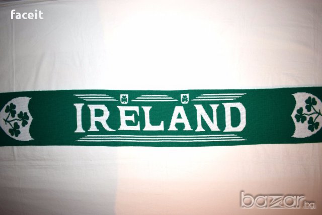 Ирландия - 100% Оригинален шал / Ireland / Футболен / Футбол / Зелен / , снимка 2 - Фен артикули - 17190439