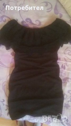 Дамска черна рокля РАЗПРОДАЖБА, снимка 3 - Рокли - 24814751