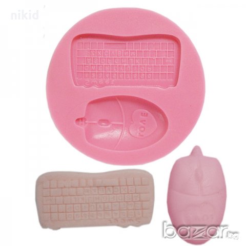 Клавиатура с мишка силиконов молд форма декорация торта фондан шоколад и др.