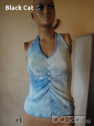 Кокетен светлосин дамски потник / топ,с гол гръб,дамска блуза/тениска без ръкави,ръкав,дамско бюстие, снимка 3 - Потници - 9015603