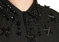 GIVENCHY BLACK STARS AND CRYSTAL BEADS Мъжка Риза с Кристали и Звезди size XS, снимка 2
