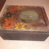 антика-старинна кутия за стена-19х15х9см, снимка 1 - Антикварни и старинни предмети - 20962448