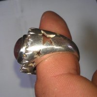 Сребърен пръстен със сапфири, снимка 7 - Пръстени - 18977006