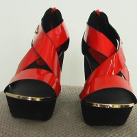 Дамски обувки "Tendenz" - червени , снимка 4 - Дамски ежедневни обувки - 21543456
