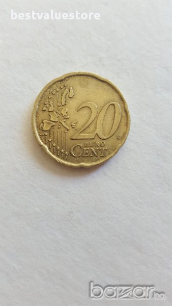 20 Евроцента От 2002г. / 2002 20 Euro Cent KM# 214 Schön# 232, снимка 1