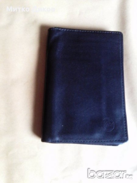 Портфейл черен естествена кожа Андо, снимка 1