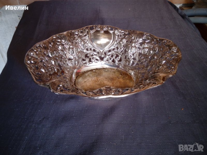 ретро метална купа,фруктиера, снимка 1