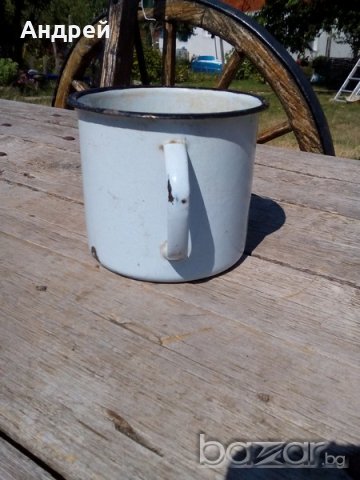 Емайлирано канче, снимка 2 - Антикварни и старинни предмети - 18968696