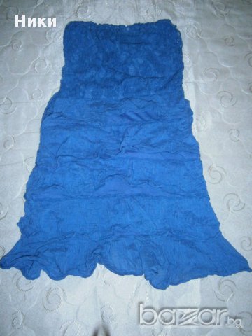 Синя рокля / туника / с воали - ластична ,универсален размер-xs ,s,m, снимка 4 - Рокли - 11083222
