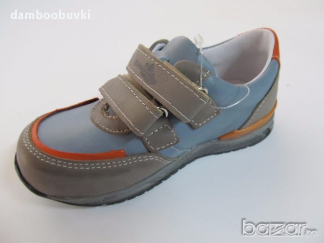 Ортопедични детски обувки от естествена кожа RENBUT синьо/кафяво, снимка 3 - Детски маратонки - 17473776