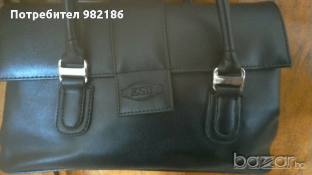 черна дамска чанта с 2 вътрешни отделения, снимка 6 - Чанти - 10408980