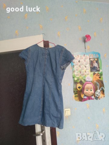 Дънкова къса рокля с копчета,цена 20лв., снимка 2 - Рокли - 26041273