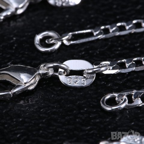 Посребрен синджир 40 см по модел на Картие , снимка 4 - Колиета, медальони, синджири - 21988102