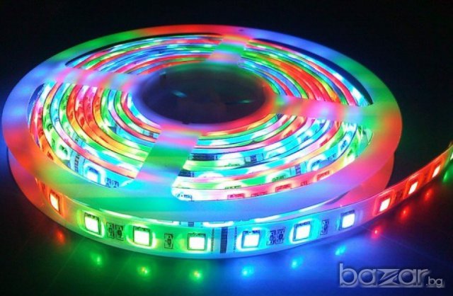  LED RGB цветна диодна лента за украса 3528, снимка 2 - Лед осветление - 12445272