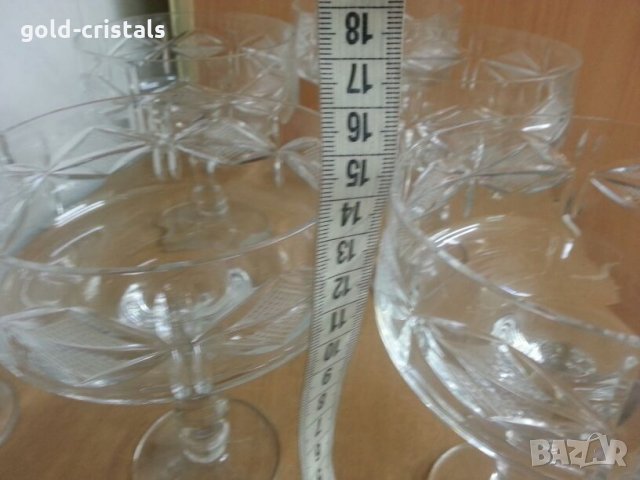 Кристални чаши български кристал, снимка 2 - Антикварни и старинни предмети - 25854658