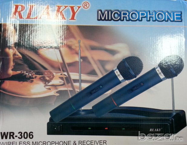 2 X Безжични Микрофони -wireless + майка- приемник - 100 метра обхват, снимка 6 - Микрофони - 7132644