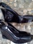 Черни силиконови обувки на платформа италиански  Kartell