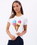 НОВО! Дамски топ CK ICE CREAM с уникален принт! Поръчай модел с ТВОЯ идея!, снимка 2