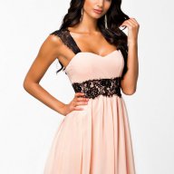 Нова розова рокля с дантела, снимка 1 - Рокли - 9385779