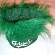 Фенска шапка-коса Carlsberg от Евро 2016 - Франция, снимка 5 - Шапки - 16292994