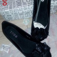дамски обувки пантофи балеринки сандали затворени обувки черни с пискюли, снимка 1 - Сандали - 15874197