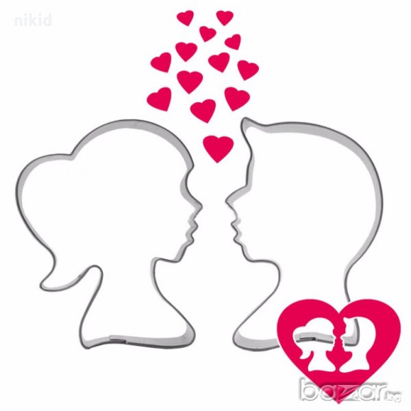 Дама и Мъж Барби и Кен метални форма резец резци за сладки бисквитки бисквити  фондан, снимка 1