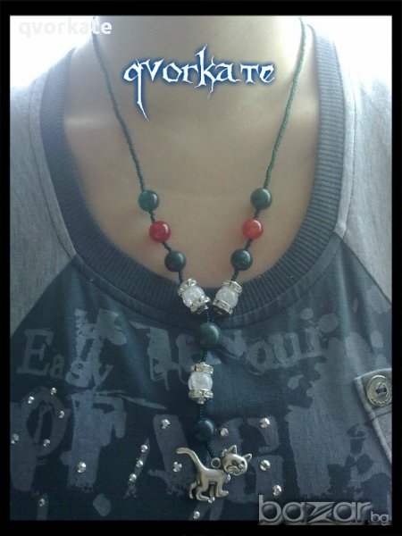 Колие Гневно коте-планински кристал, снимка 1