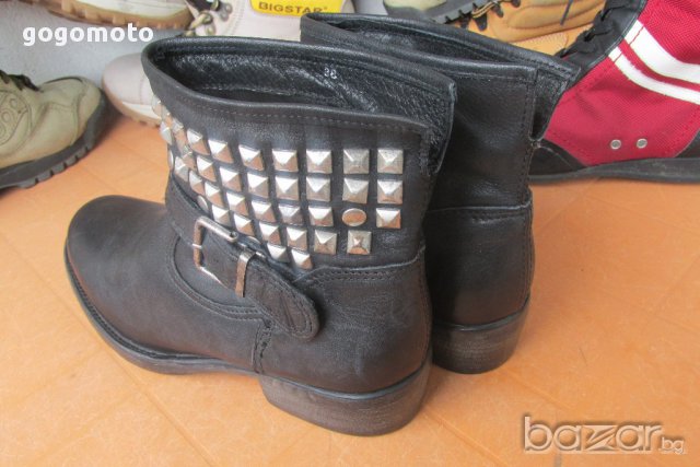 НОВИ рокерски боти 38 MAX original, хард метал боти, 100% естествена кожа,НОВИ,GOGOMOTO.BAZAR.BG, снимка 10 - Дамски боти - 14483562
