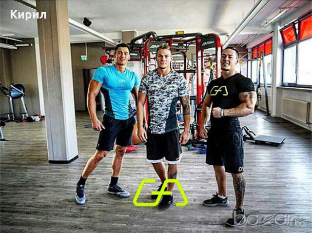 Мъжки спортни тениски за фитнес Gym Aesthetics ЧЕРНА, снимка 6 - Тениски - 20084220